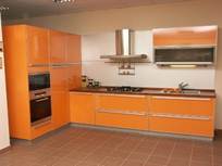 оранжевый цвет на кухне