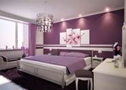 фиолетовый цвет в спальне